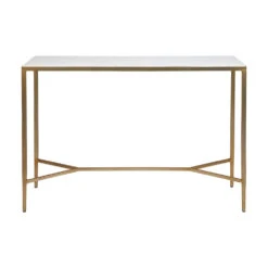Chloe Stone Console Table - Large Antique Gold