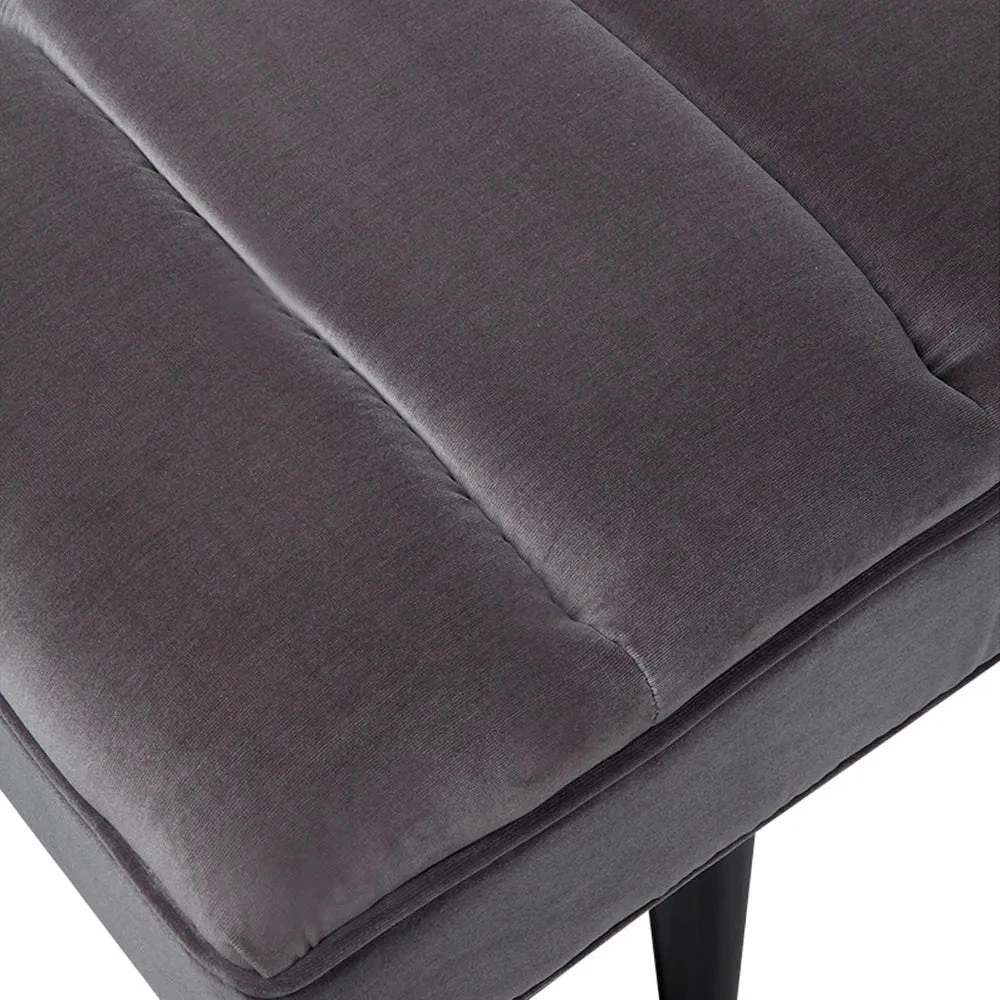 Central Park Bench Ottoman - Charcoal Velvet 5 Central Park Bench Ottoman - Charcoal Velvet - Image 3
