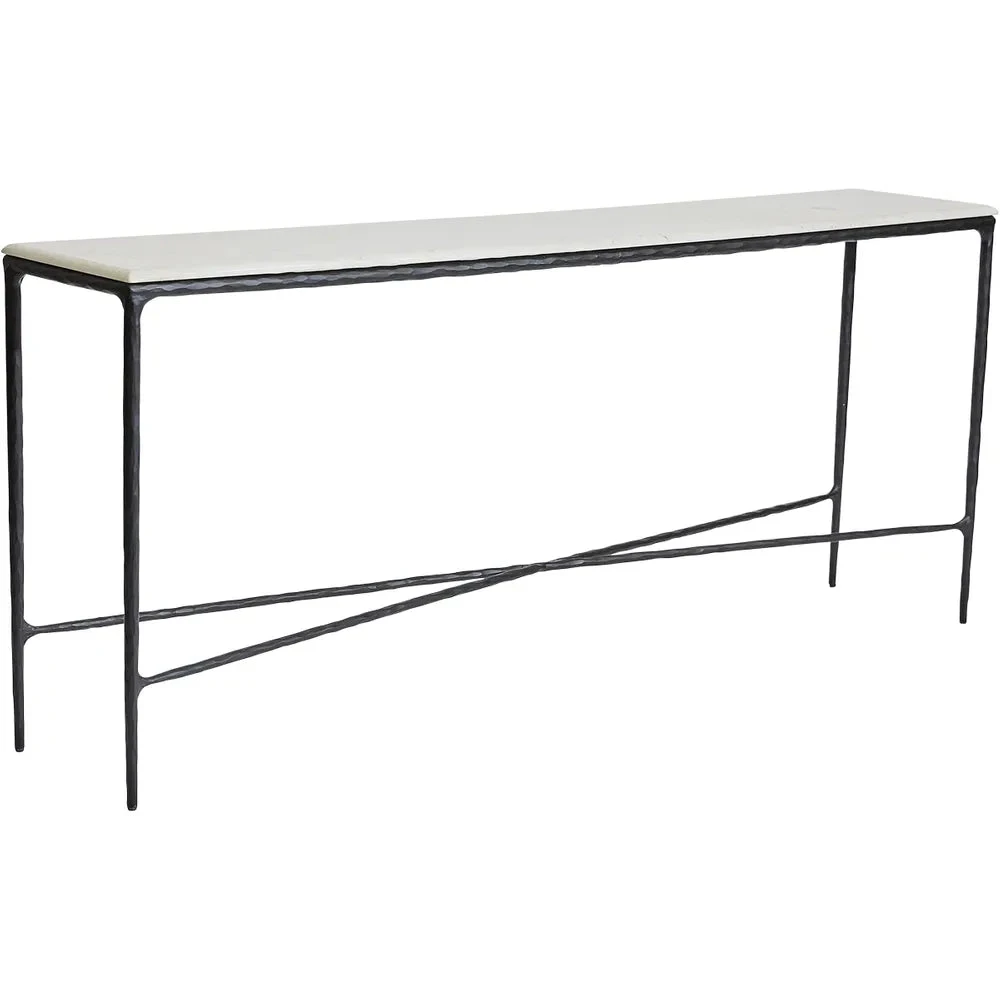 Heston Marble Console Table - Large Black 4 Heston Marble Console Table - Large Black - Image 2