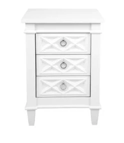 Plantation Bedside Table - Small White