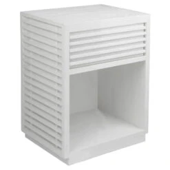 Bahama Oak Bedside Table - White