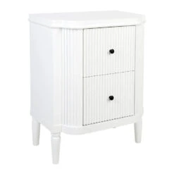 Arielle Bedside Table - White