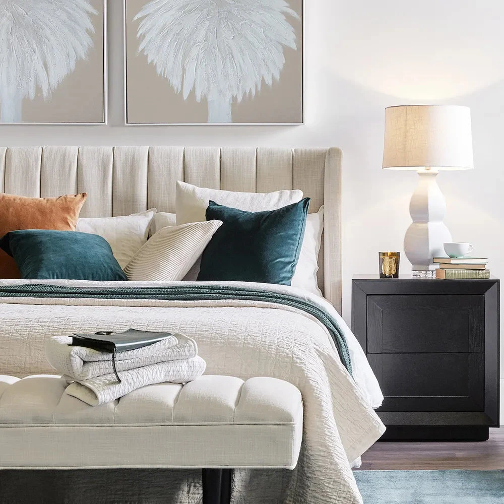 Central Park Bench Ottoman - Natural Linen 4 Central Park Bench Ottoman - Natural Linen - Image 2