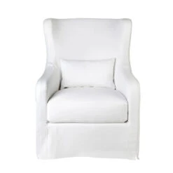 Riviera Slip Cover Arm Chair - White
