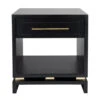Pearl Bedside Table - Small Black