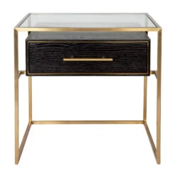 Vogue Bedside Table - Small Gold