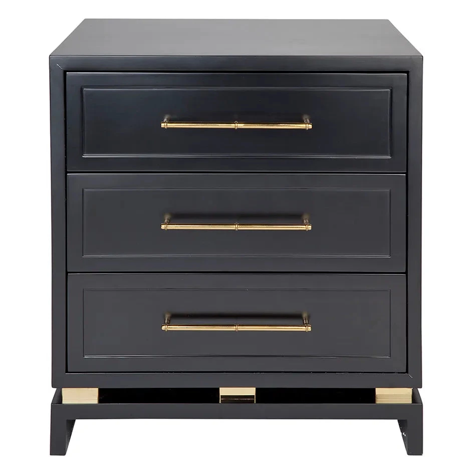 Pearl Bedside Table - Large Black 3 Pearl Bedside Table - Large Black