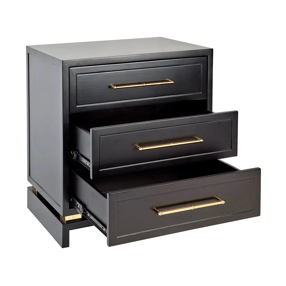 Pearl Bedside Table - Large Black 4 Pearl Bedside Table - Large Black - Image 2