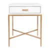 Nessa White Bedside Table - Gold -Home Furnishings Store eyJidWNrZXQiOiJ3ZWItbmluamEtaW1hZ2VzIiwia2V5IjoiY2FmZWxpZ2h0aW5nMlwvaW1hZ2VzXC9wcm9kaW1nXC8xNTQwNzhfMS5qcGciLCJlZGl0cyI6eyJyZXNpemUiOnsid2lkdGgiOjEwMDAsImhlaWdodCI6MTAwMCwiZml0IjoiaW5