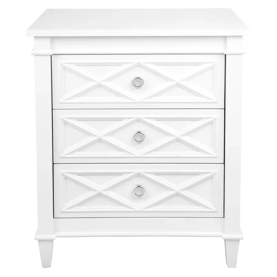 Plantation Bedside Table - Large White 3 Plantation Bedside Table - Large White