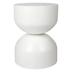 St Barts Mango Wood Side Table - White