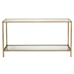 Cocktail Glass Console Table - Large Antique Gold