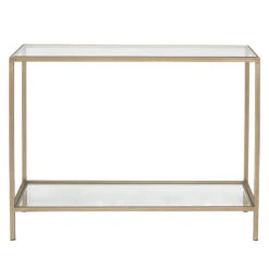 Cocktail Glass Console Table - Small Antique Gold