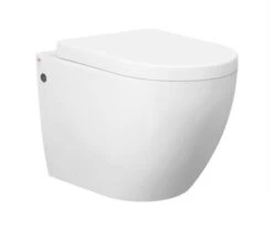 Voghera Rimless Wall Hung White Toilet Pan With Cistern