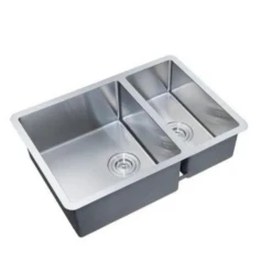 Double Bowl Handmade Stainless Steel Sink 66D 660x450x200mm