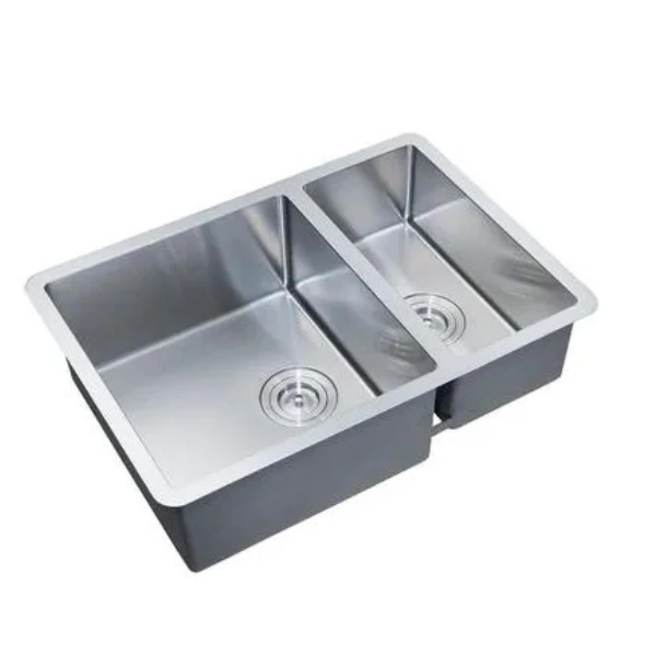 Double Bowl Handmade Stainless Steel Sink 66D 660x450x200mm 3 Double Bowl Handmade Stainless Steel Sink 66D 660x450x200mm