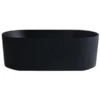 Poseidon POS Ally Groove Fluted Oval Freestanding Bath Matte Black Finish 1500mm -Home Furnishings Store iu1hj238721t4hjdgf