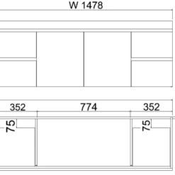 ABS MF Light American Oak Double Bowl Wall Hung Vanity 1500mm -Home Furnishings Store jzgnPHFv