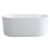 Poseidon POS Ally Groove Oval Freestanding Bath Gloss White Finish 1500mm -Home Furnishings Store kl2345hk346h