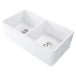 Poseidon Fremantle Ceramic Kitchen Sink 760/845 (Double Bowl) -Home Furnishings Store ksc8452