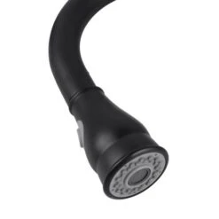 Round Black Vintage Pull Out Kitchen Sink Mixer Tap -Home Furnishings Store ox1018.km spout2