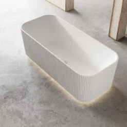 ABS MILANO Gloss White Free-Standing Bathtub
