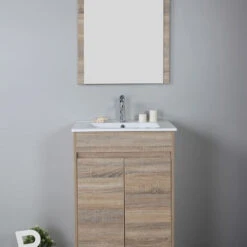 GRACE Freestanding Vanity Natural Oak -Home Furnishings Store tGwXHzxU