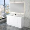 ABS LESS Gloss White Single Bowl Freestanding Vanity 1500mm