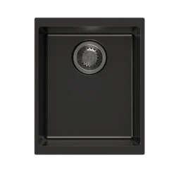 CARYSIL White Black Bowl Granite Top/Flush/Under Mount (370 X 460 X 200mm)