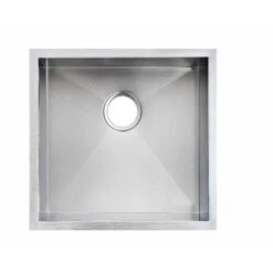 Satin Stainless Steel Handmade Single Bowl Sink For Flush Mount And Undermount 440x440x205mm