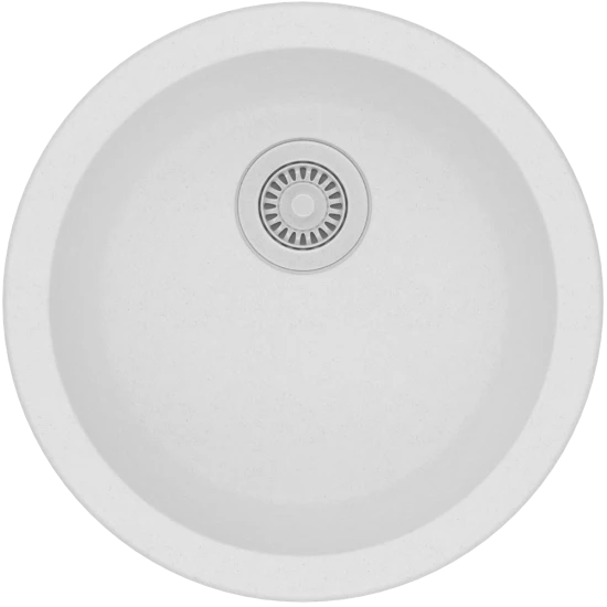 White Granite Quartz Stone Single Bowl Top/Under Mount 460mm 3 White Granite Quartz Stone Single Bowl Top/Under Mount 460mm